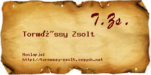 Tormássy Zsolt névjegykártya